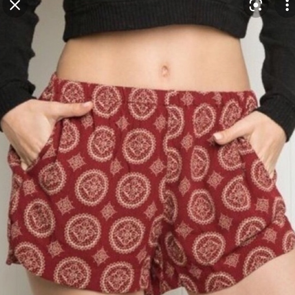 Brandy Melville Red medallion printed shorts NWT
